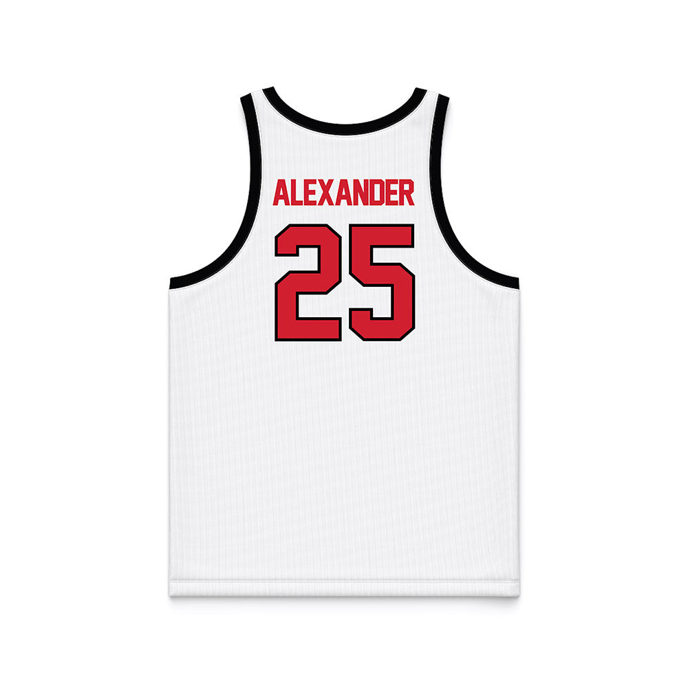 UNLV - NCAA Women's Basketball : Aaliyah Alexander - White/Red Basketball Jersey-1