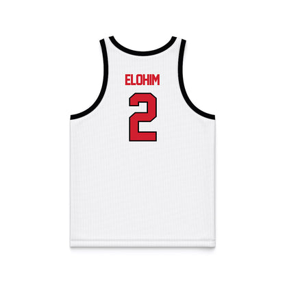 UNLV - NCAA Women's Basketball : Mariah Elohim - White/Red Basketball Jersey-1