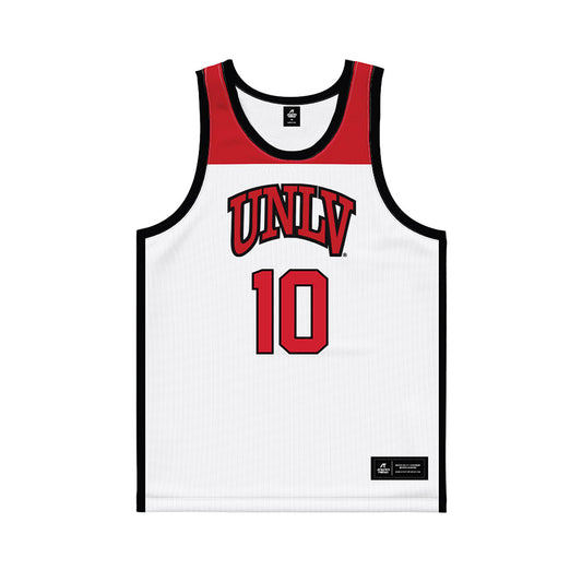 UNLV - NCAA Women's Basketball : Jasmyn Lott - White/Red Basketball Jersey-0