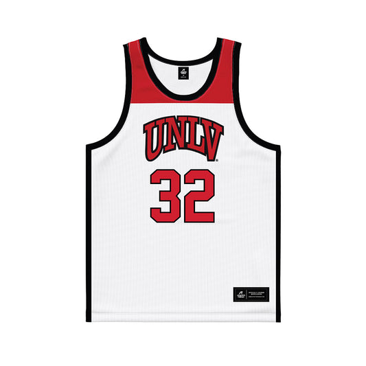 UNLV - NCAA Women's Basketball : Meadow Roland - White/Red Basketball Jersey-0