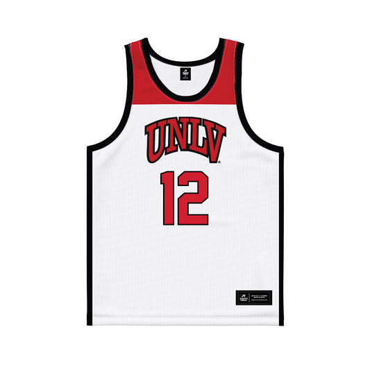 UNLV - NCAA Women's Basketball : Ongolea Afu - White/Red Basketball Jersey-0