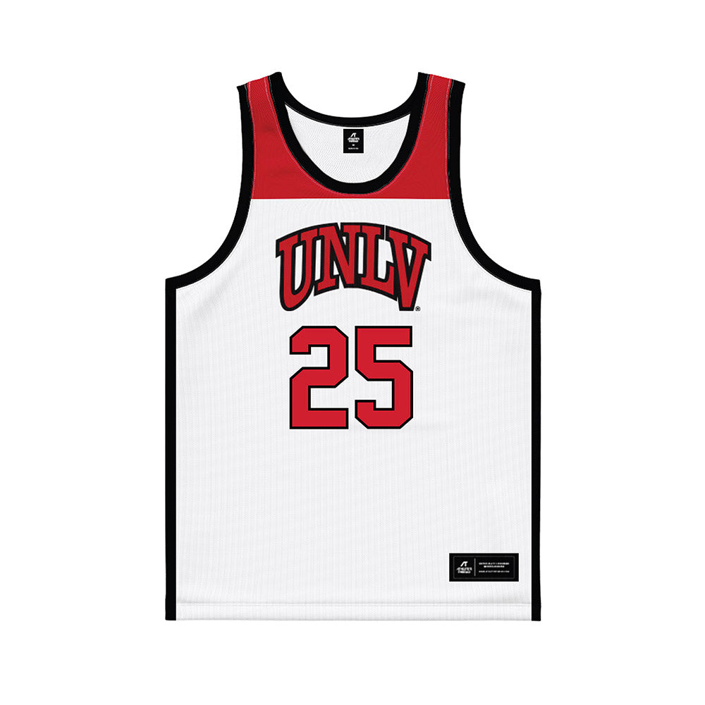 UNLV - NCAA Women's Basketball : Aaliyah Alexander - White/Red Basketball Jersey-0
