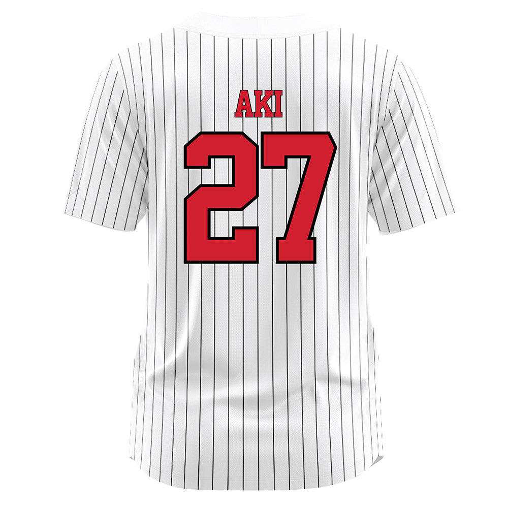 UNLV - NCAA Softball : Charelle Aki - White Pinstripe Jersey-1