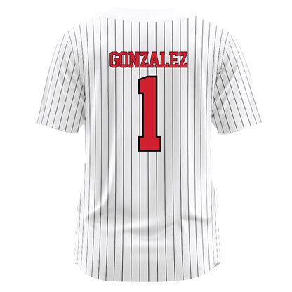 UNLV - NCAA Softball : Lyla Gonzalez - White Pinstripe Jersey-1