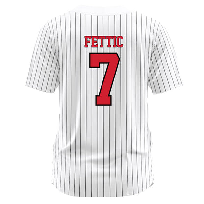 UNLV - NCAA Softball : Lauren Fettic - White Pinstripe Jersey-1