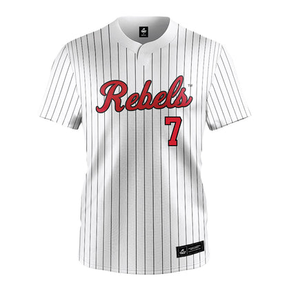 UNLV - NCAA Softball : Lauren Fettic - White Pinstripe Jersey-0