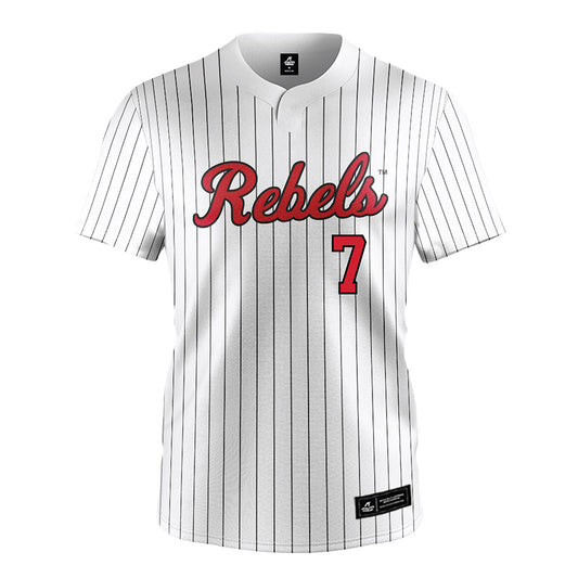 UNLV - NCAA Softball : Lauren Fettic - White Pinstripe Jersey-0