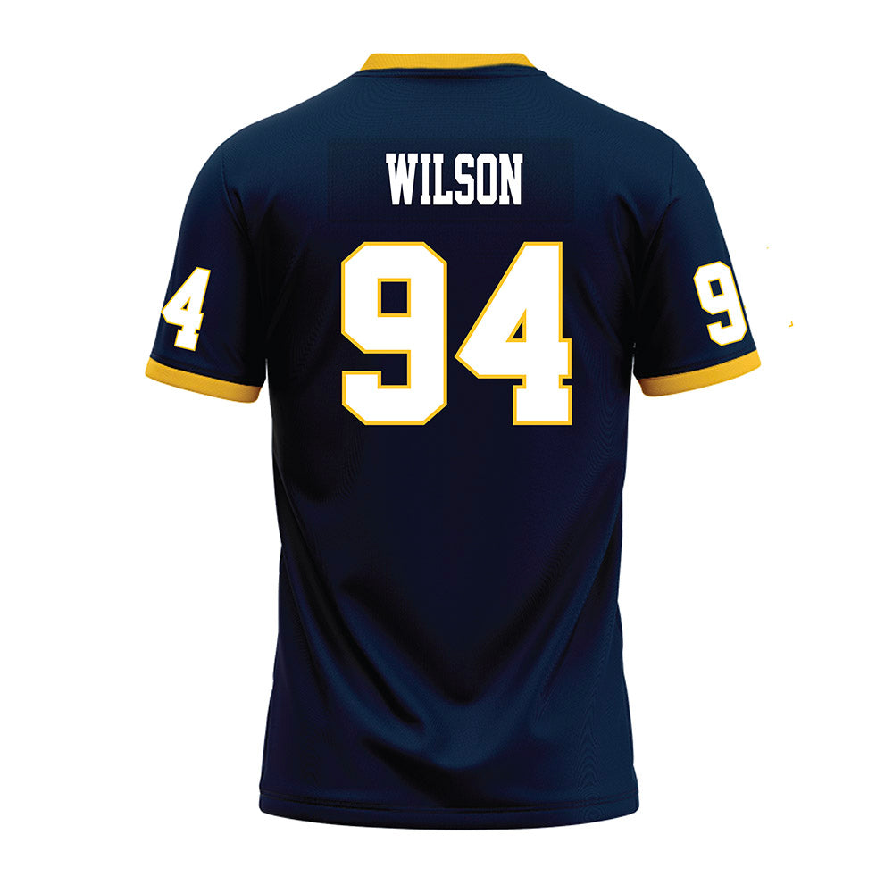 Murray State - NCAA Football : Rickshun Wilson - Navy Premium Football Jersey-1