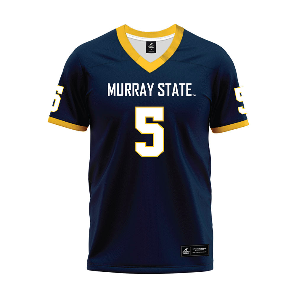 Murray State - NCAA Football : Sawyer Deerman - Navy Premium Football Jersey-0