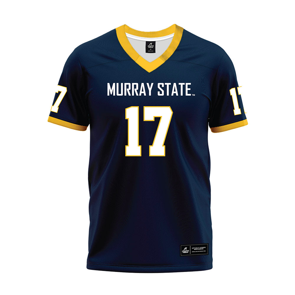 Murray State - NCAA Football : Trace Corum - Navy Premium Football Jersey-0