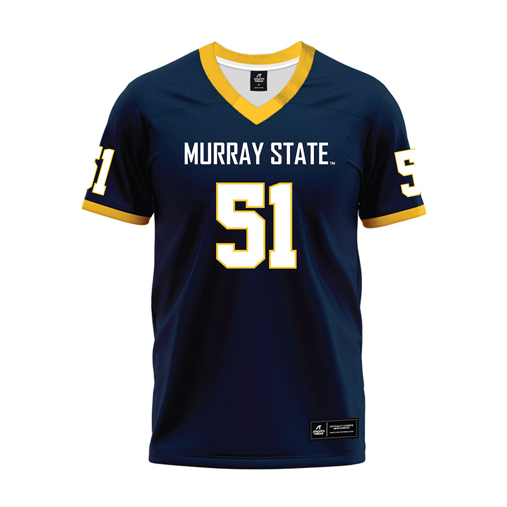 Murray State - NCAA Football : zaccheous grady - Navy Premium Football Jersey-0