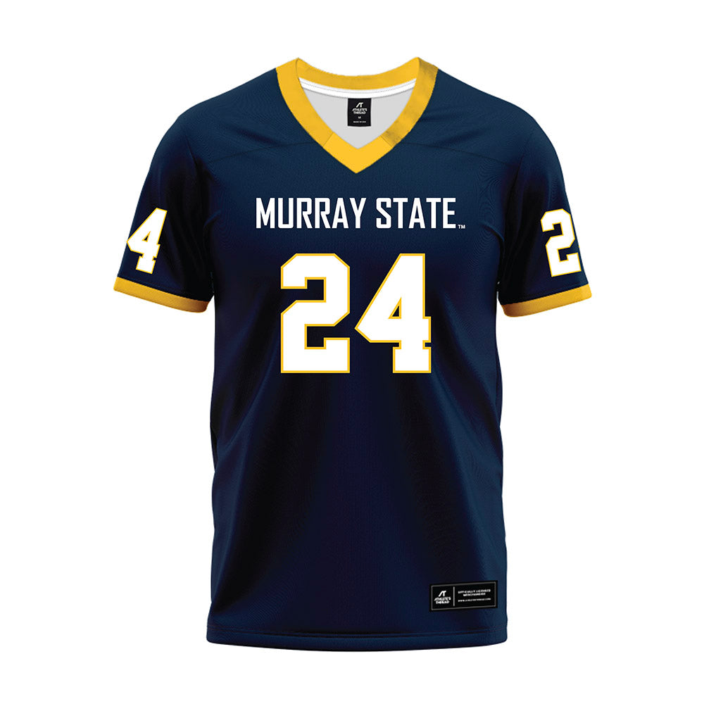 Murray State - NCAA Football : Steven Jones - Navy Premium Premium Football Jersey