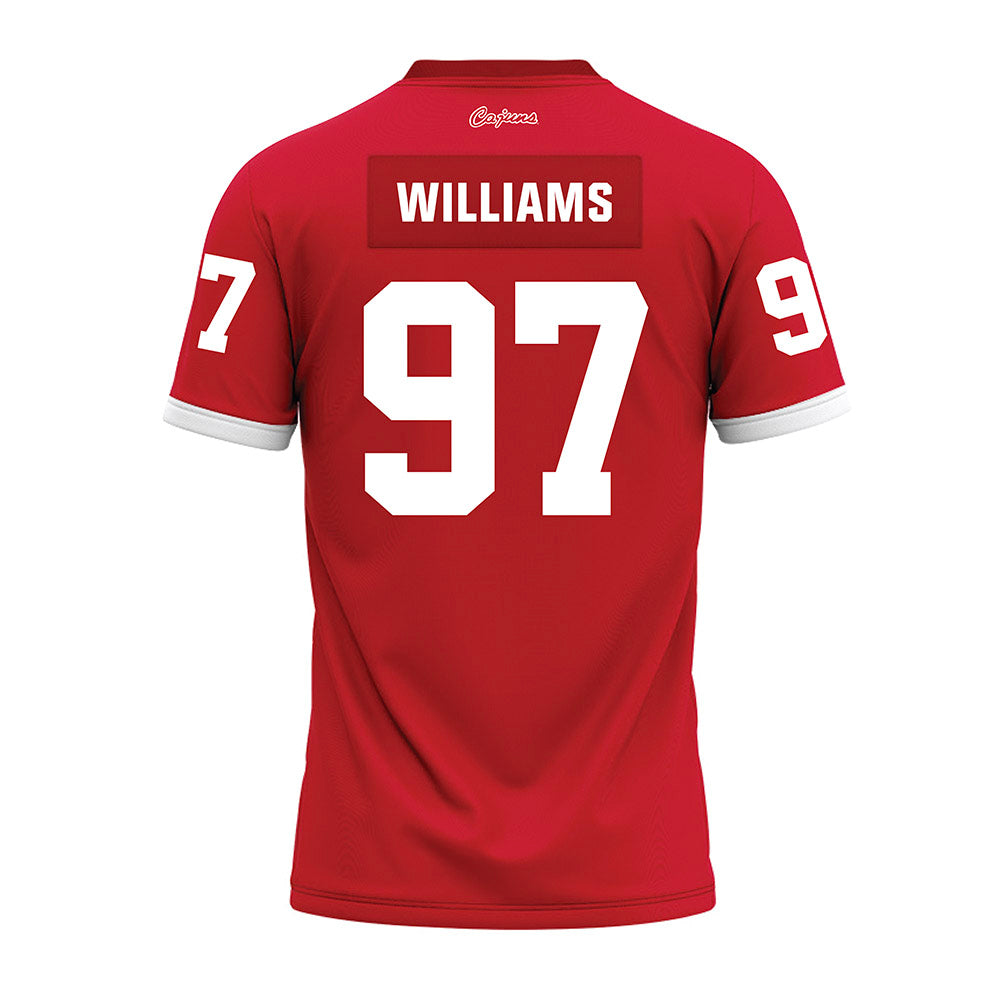 Louisiana - NCAA Football : Lance Williams - Red Premium Football Jersey-1