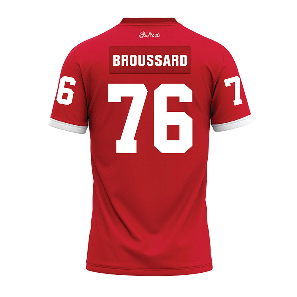 Louisiana - NCAA Football : Matthew Broussard - Red Premium Football Jersey-1