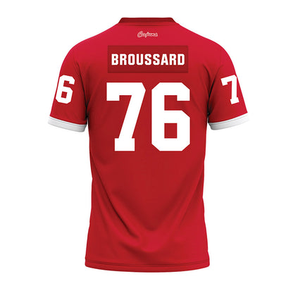 Louisiana - NCAA Football : Matthew Broussard - Red Premium Football Jersey-1