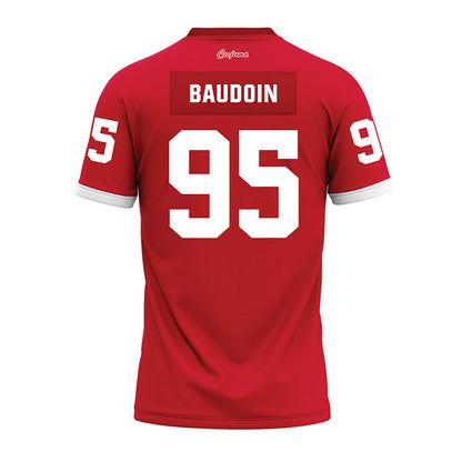 Louisiana - NCAA Football : Maxie Baudoin - Red Premium Football Jersey-1