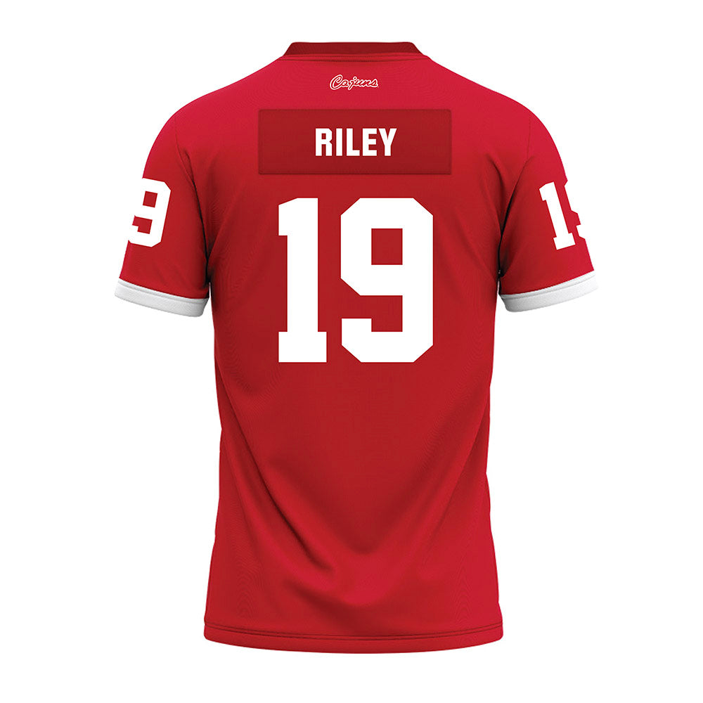 Louisiana - NCAA Football : Cameron Riley - Red Premium Football Jersey-1