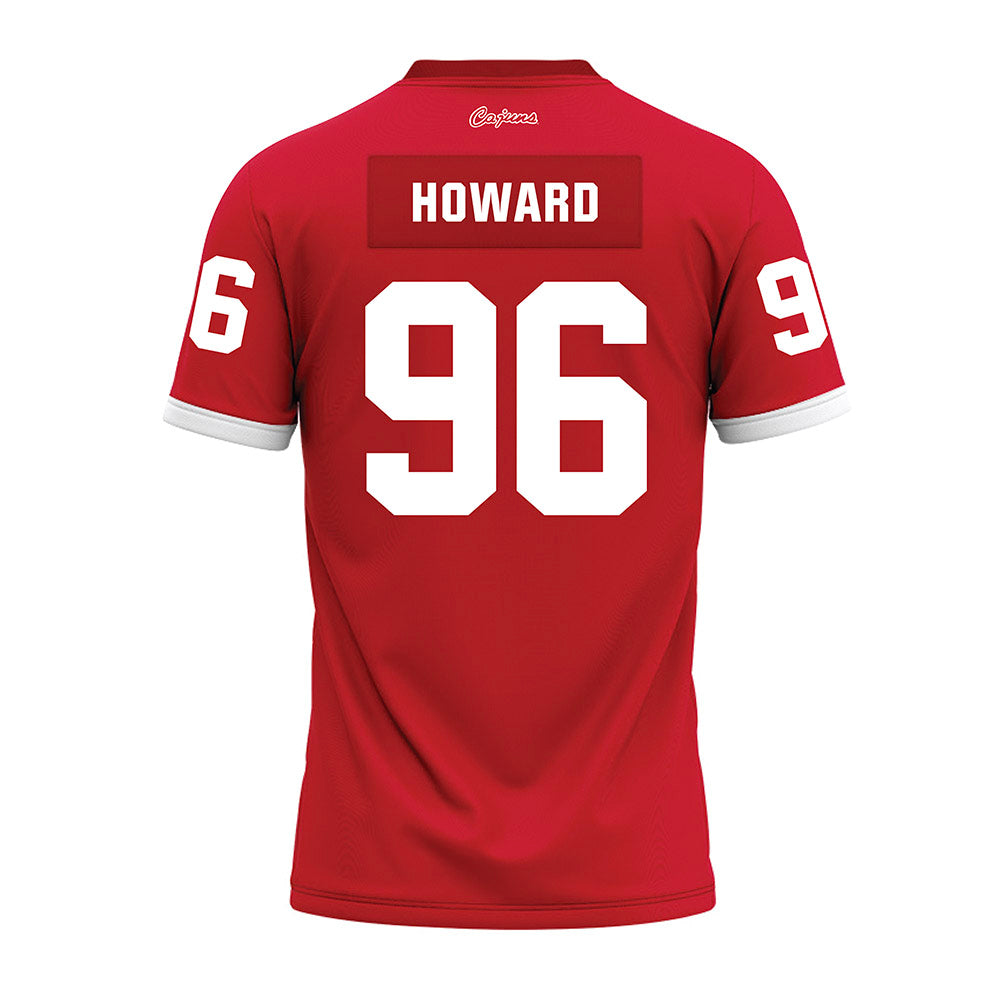 Louisiana - NCAA Football : Chase Howard - Red Premium Football Jersey-1
