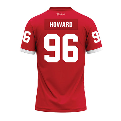 Louisiana - NCAA Football : Chase Howard - Red Premium Football Jersey-1