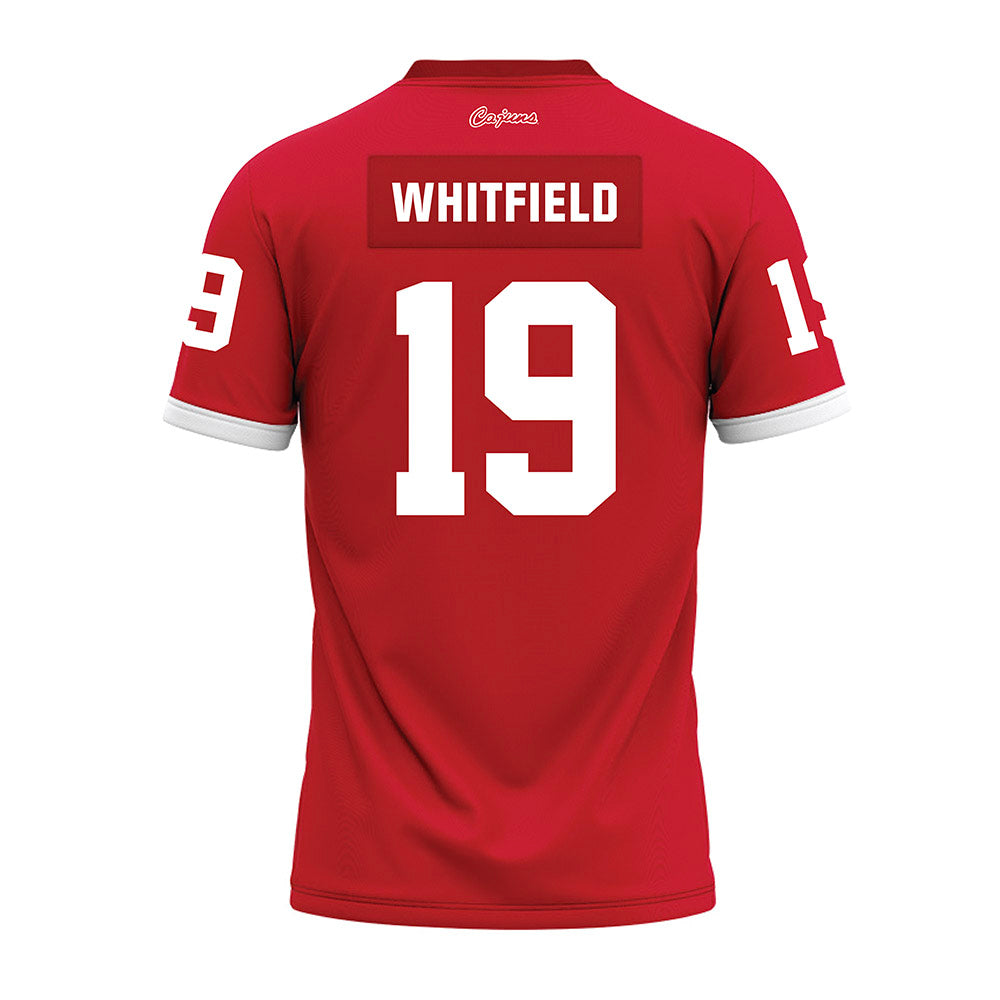Louisiana - NCAA Football : Cameron Whitfield - Red Premium Football Jersey-1