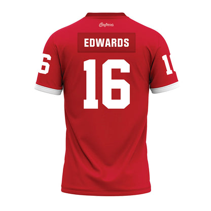 Louisiana - NCAA Football : kailep Edwards - Red Premium Football Jersey-1