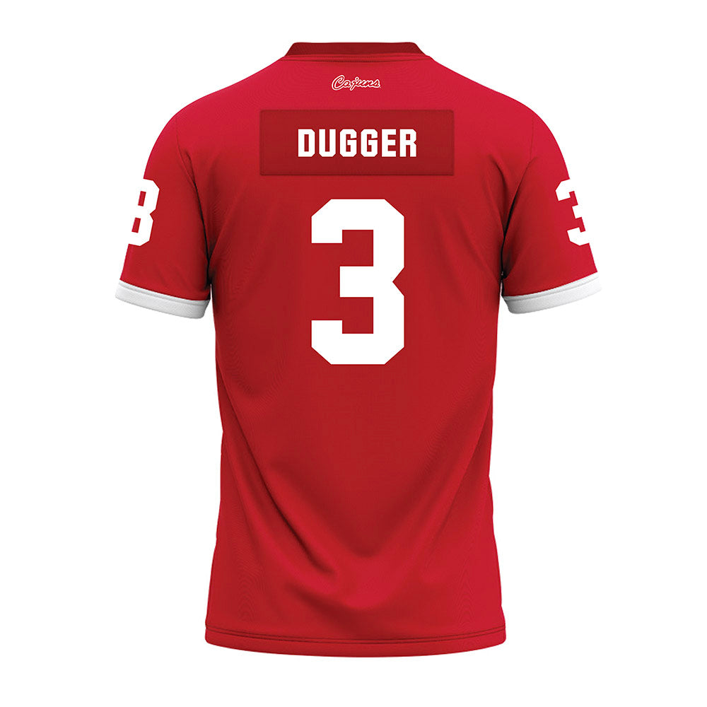 Louisiana - NCAA Football : Jaden Dugger - Red Premium Football Jersey-1
