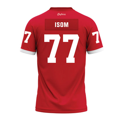 Louisiana - NCAA Football : Jakoby Isom - Red Premium Football Jersey-1