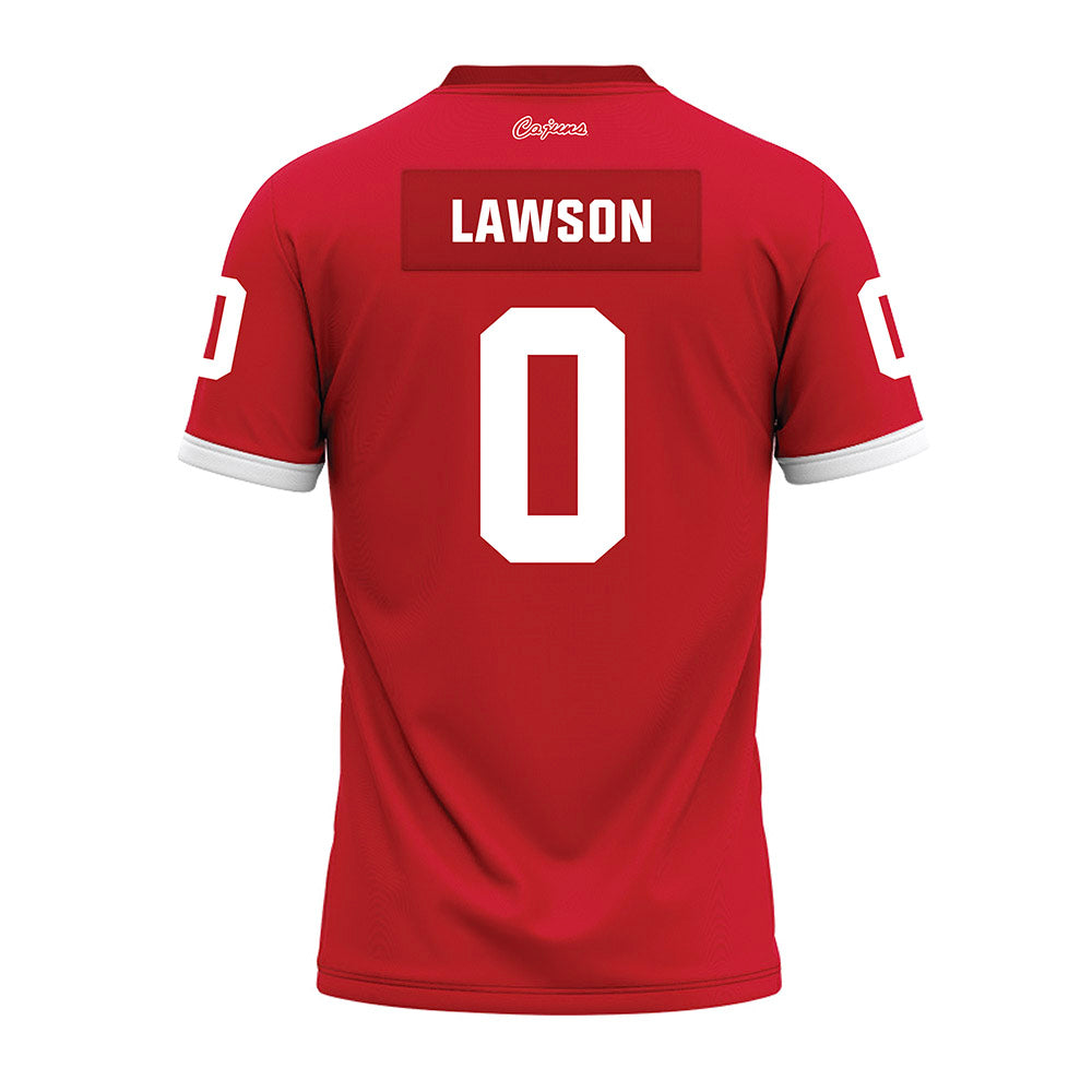 Louisiana - NCAA Football : Jordan Lawson - Red Premium Football Jersey-1