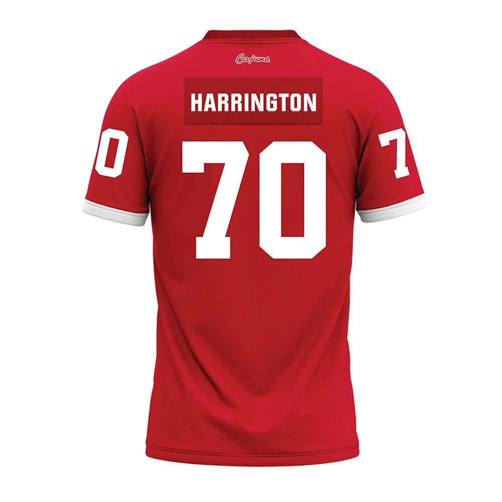Louisiana - NCAA Football : Jax Harrington - Red Premium Football Jersey-1