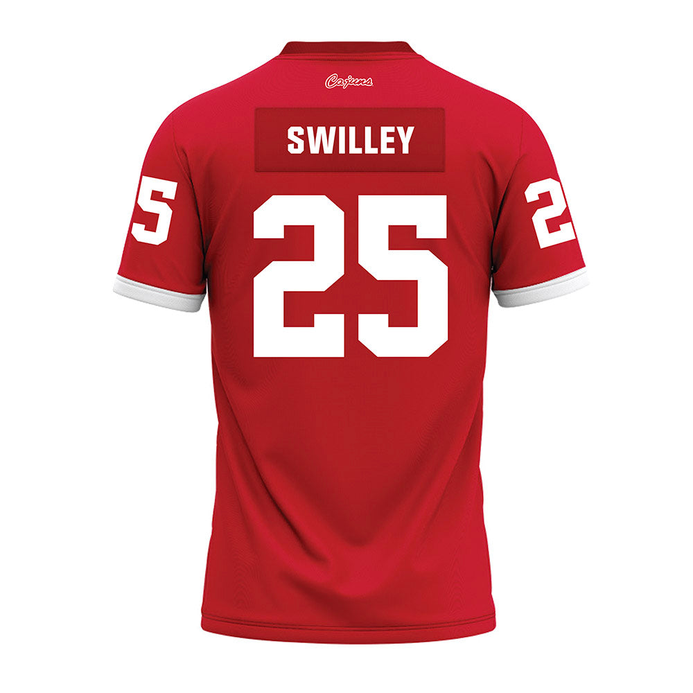 Louisiana - NCAA Football : Hutch Swilley - Red Premium Football Jersey-1
