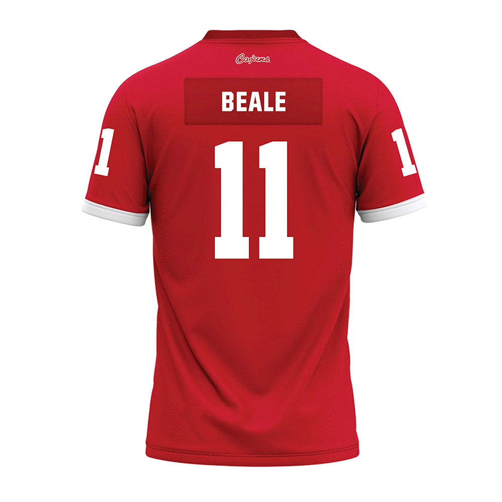 Louisiana - NCAA Football : Daniel Beale - Red Premium Football Jersey-1