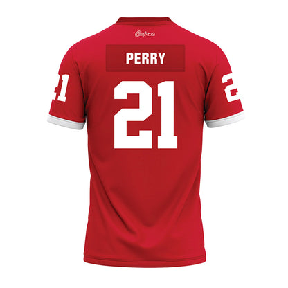 Louisiana - NCAA Football : Zylan Perry - Red Premium Football Jersey-1
