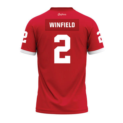 Louisiana - NCAA Football : Lunch Winfield - Red Premium Football Jersey-1