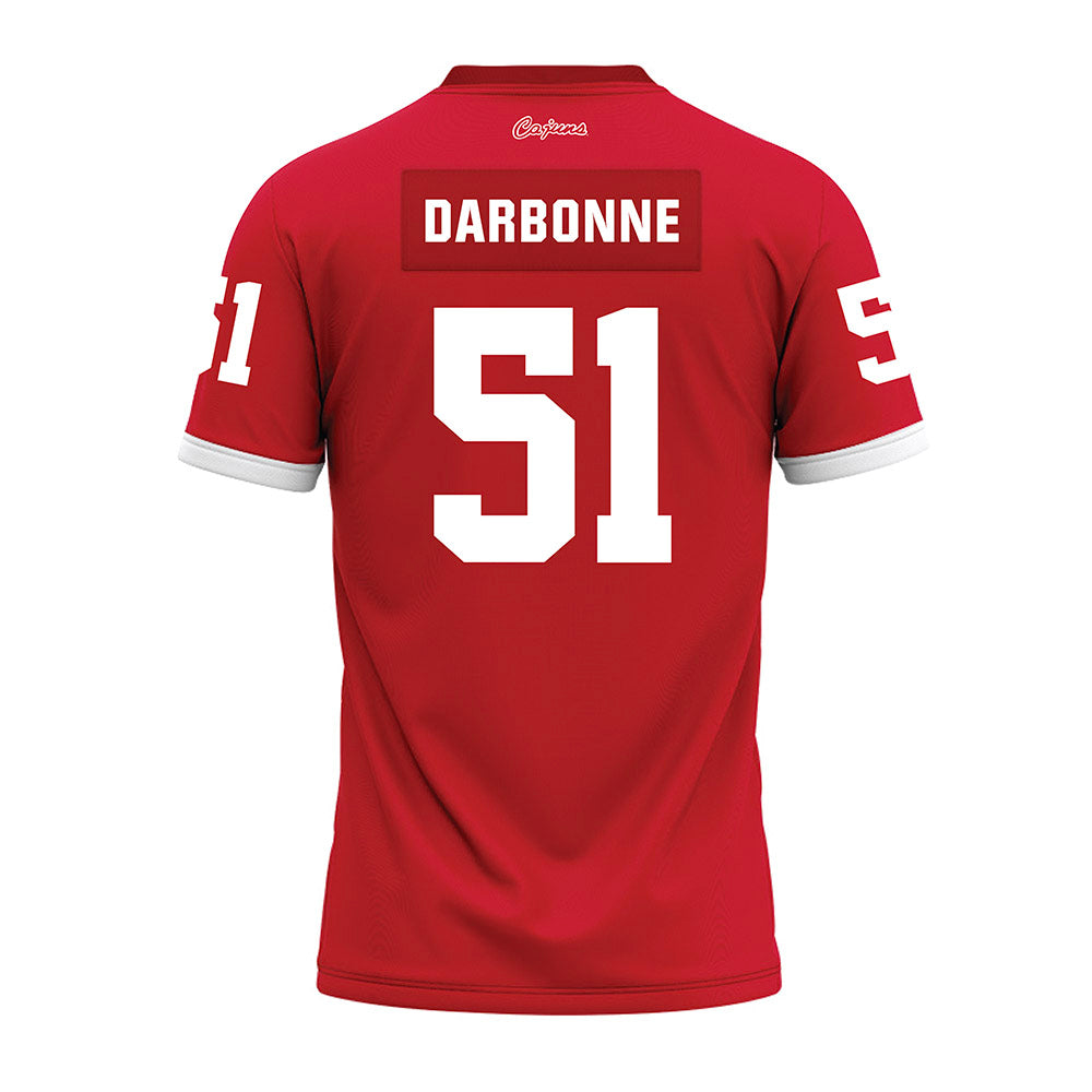 Louisiana - NCAA Football : Hayden Darbonne - Red Premium Football Jersey-1