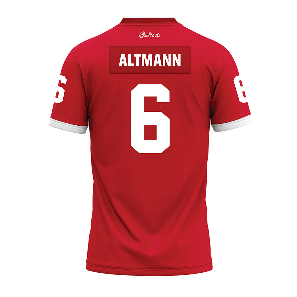 Louisiana - NCAA Football : Sam Altmann - Red Premium Football Jersey-1