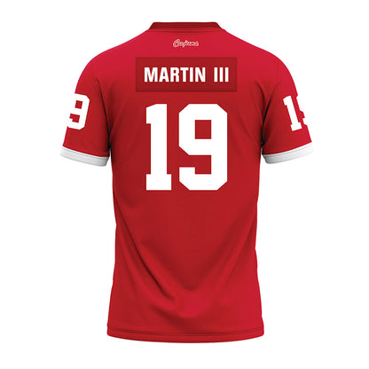 Louisiana - NCAA Football : Dale Martin III - Red Premium Football Jersey-1
