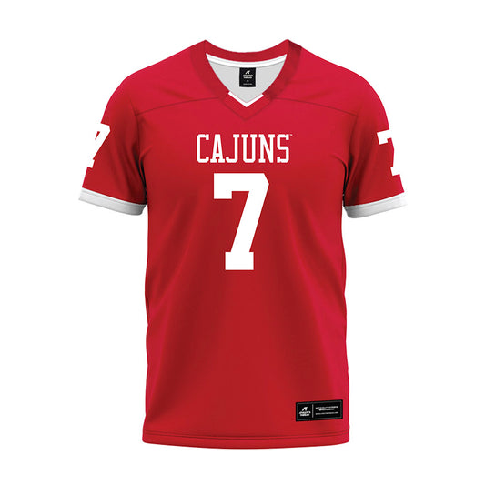 Louisiana - NCAA Football : Elijah Davis - Red Premium Football Jersey-0