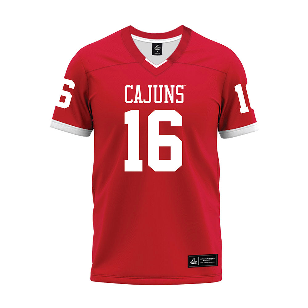 Louisiana - NCAA Football : kailep Edwards - Red Premium Football Jersey-0