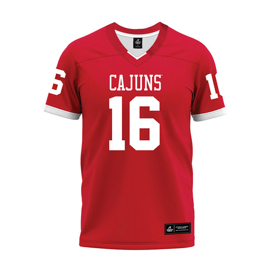 Louisiana - NCAA Football : kailep Edwards - Red Premium Football Jersey-0