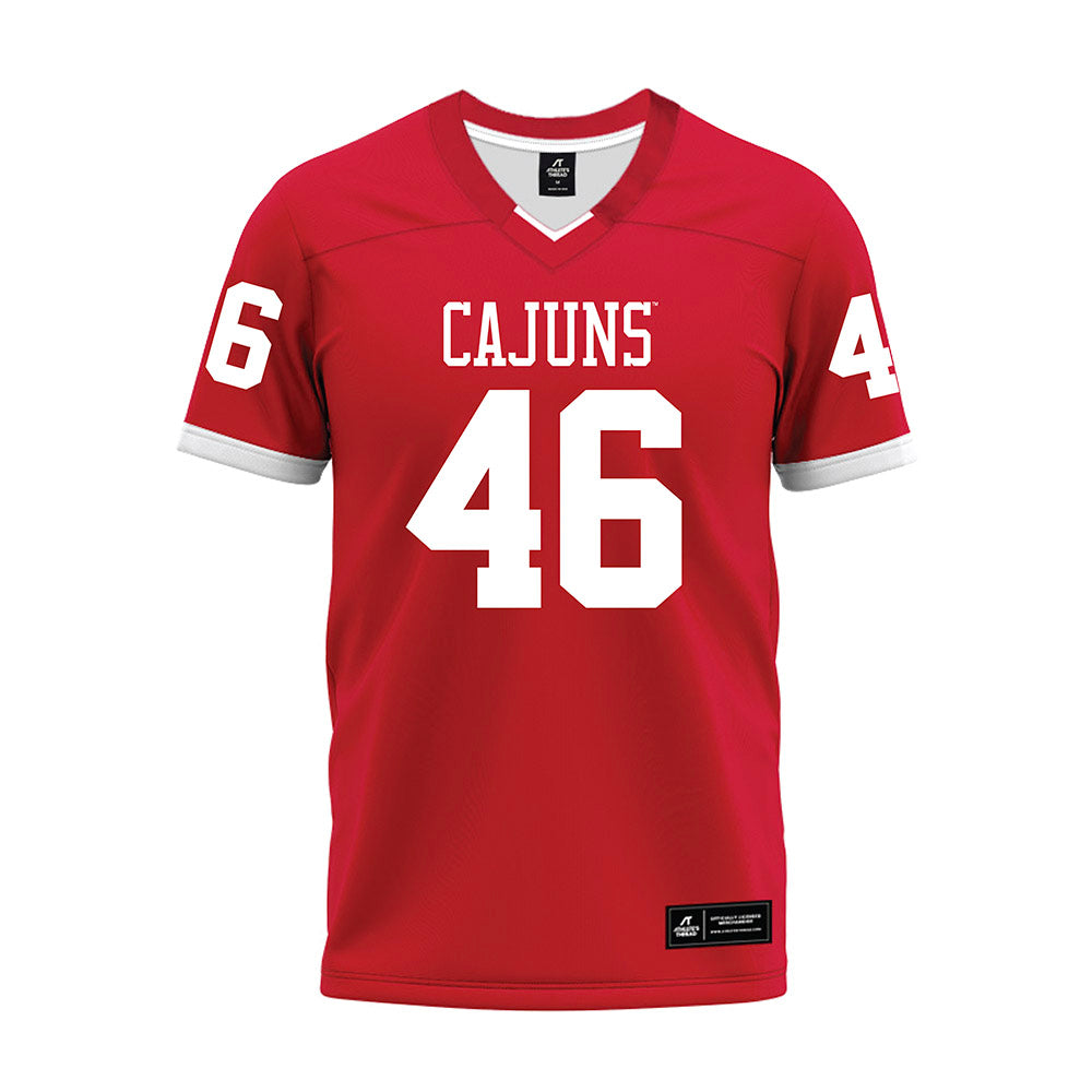 Louisiana - NCAA Football : Emiliano Soldevilla - Red Premium Football Jersey-0