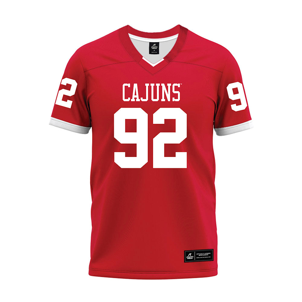 Louisiana - NCAA Football : Nathan Torney - Red Premium Football Jersey-0