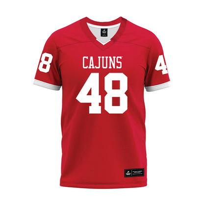 Louisiana - NCAA Football : Hunter Sims - Red Premium Football Jersey-0