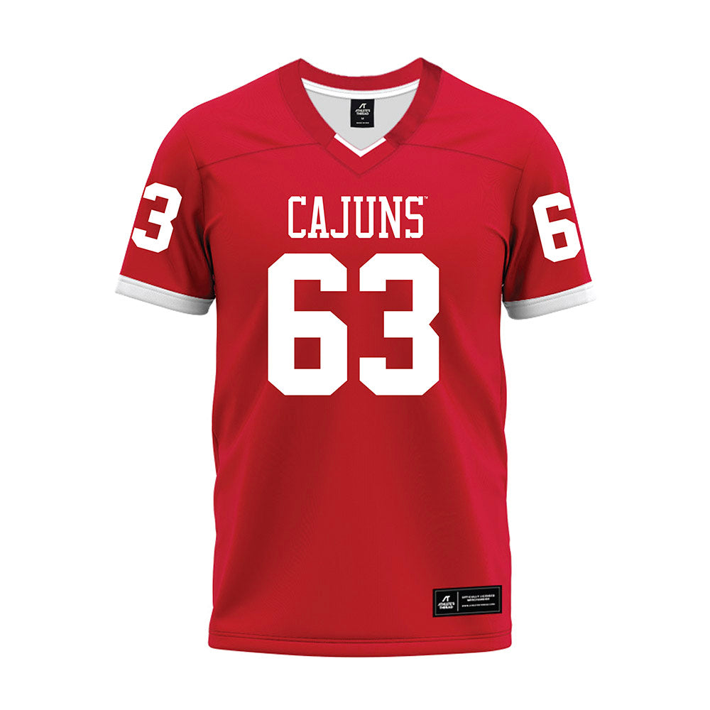 Louisiana - NCAA Football : Ryan Ebrahim - Red Premium Football Jersey-0