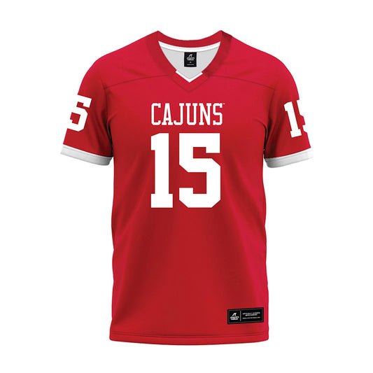 Louisiana - NCAA Football : Jacorian Norris - Red Premium Football Jersey-0