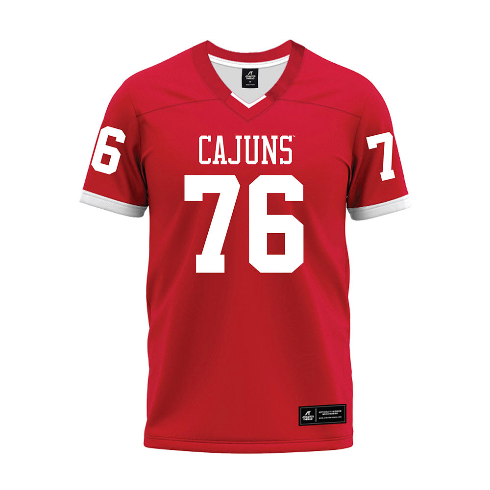 Louisiana - NCAA Football : Matthew Broussard - Red Premium Football Jersey-0