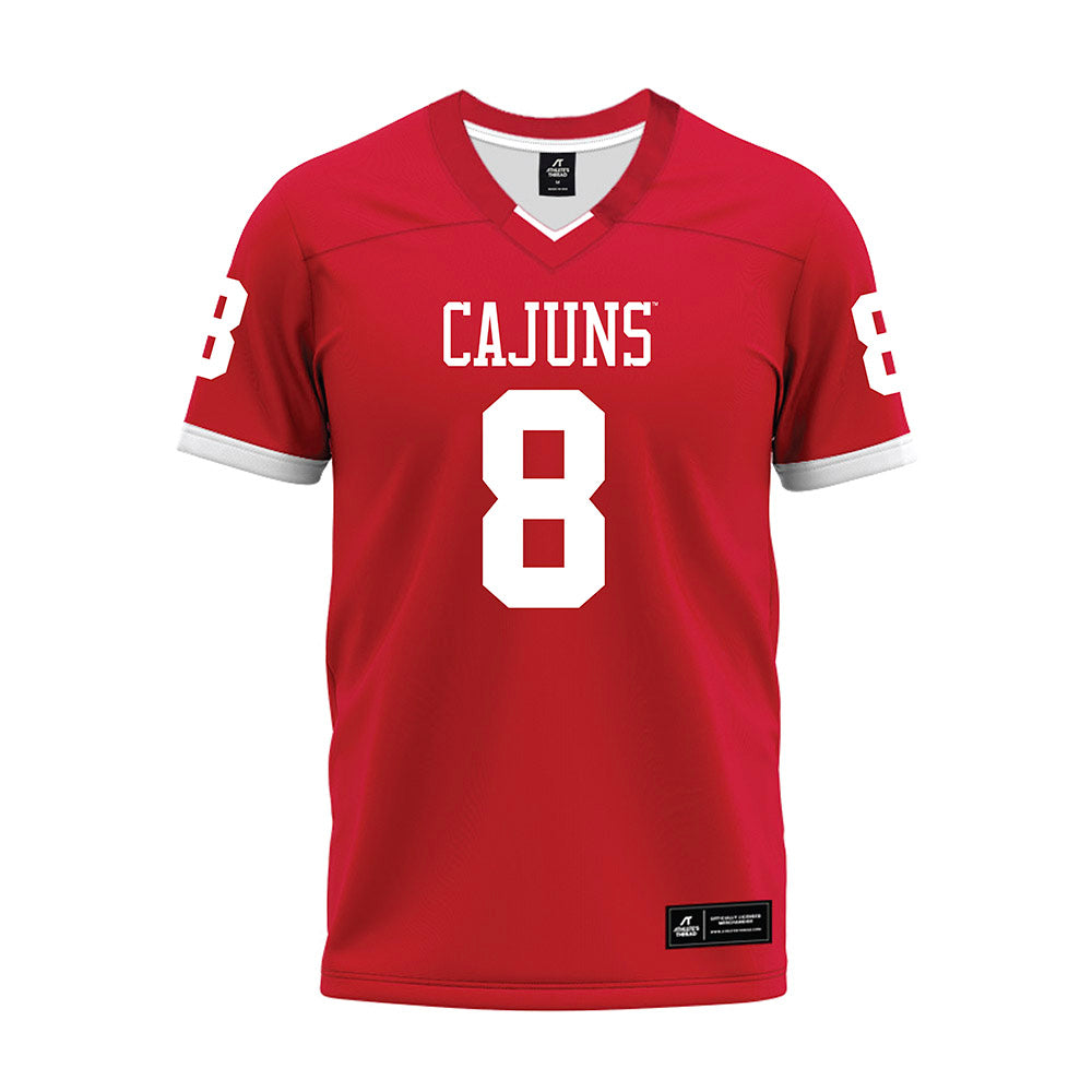 Louisiana - NCAA Football : Kody Jackson - Red Premium Football Jersey-0