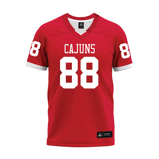 Louisiana - NCAA Football : Caden Jensen - Red Premium Football Jersey-0