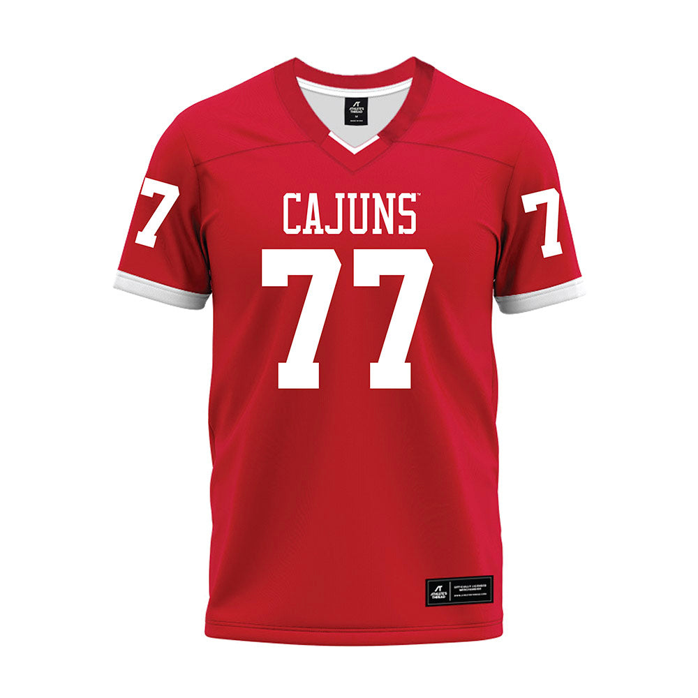 Louisiana - NCAA Football : Jakoby Isom - Red Premium Football Jersey-0