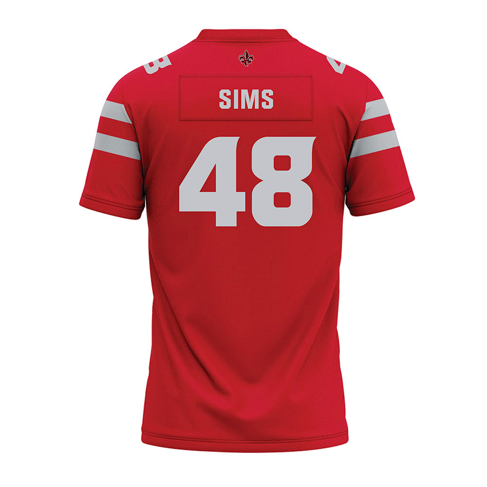 Louisiana - NCAA Football : Hunter Sims - Premium Football Jersey-1