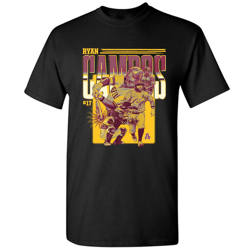 Arizona State - NCAA Baseball : Ryan Campos - T-Shirt Player Collage